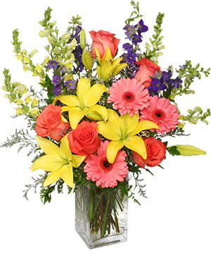 Spring Blush Bouquet Floral Arrangement in Gloversville, NY | PECK'S FLOWERS